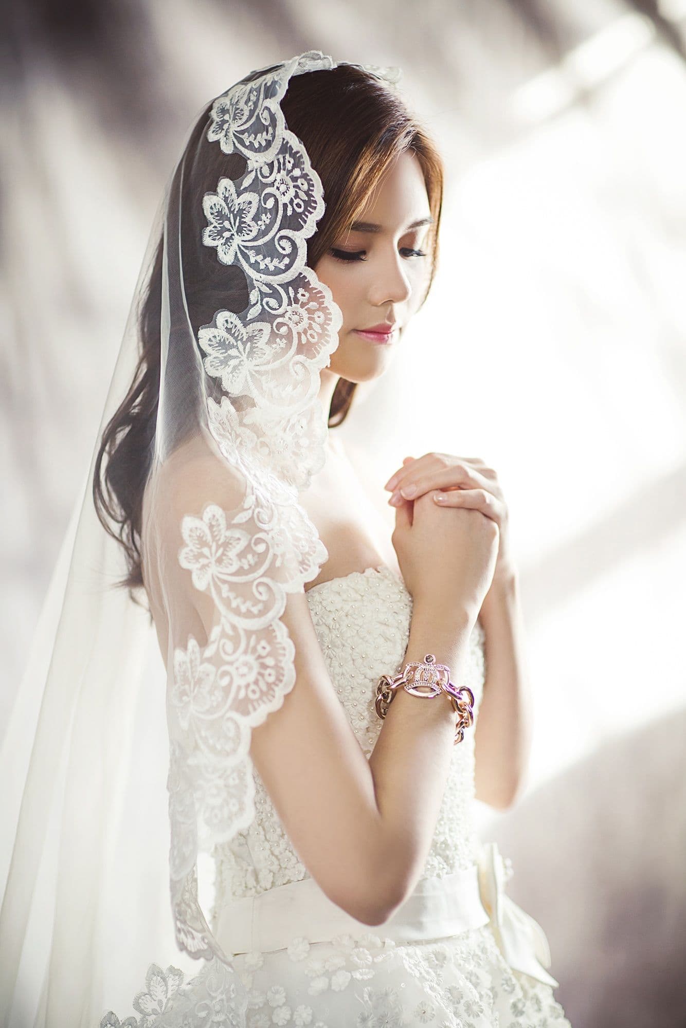 Full ball gown in an ornate interior